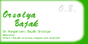 orsolya bajak business card